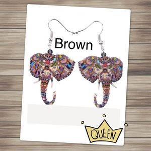 Elephant Acrylic Earrings